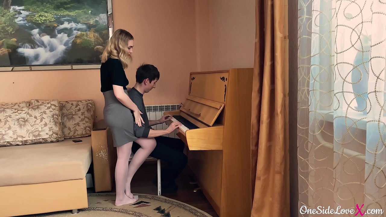 Instructor on the Piano Deep Sucking Dick Student and Fucking
