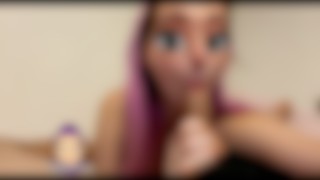 Big Eyed Real Anime Girl Sucks A Big Cock.