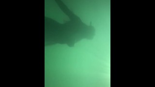 Big Tits Erin Lin (erinlin20) swims underwater naked on TikTok