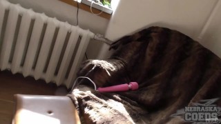hot 19yo selena using vibrator two real female shaking orgasms