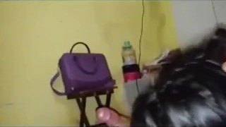 indian desi lovers fucking in room. happy ending with her hanj job cum