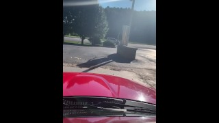 PULLING ON MY SMALL LIMP DICK WHILE DRIVING