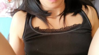 Daddy fucks hot Asian Babysitter when Mom is out shopping