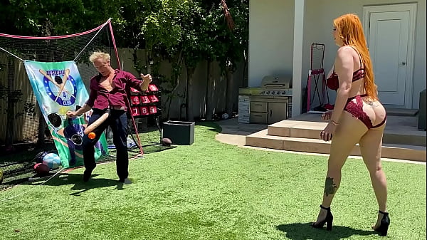 Big Ass Redhead Milf Plays Dick Ball With Step Son’s Huge White Cock