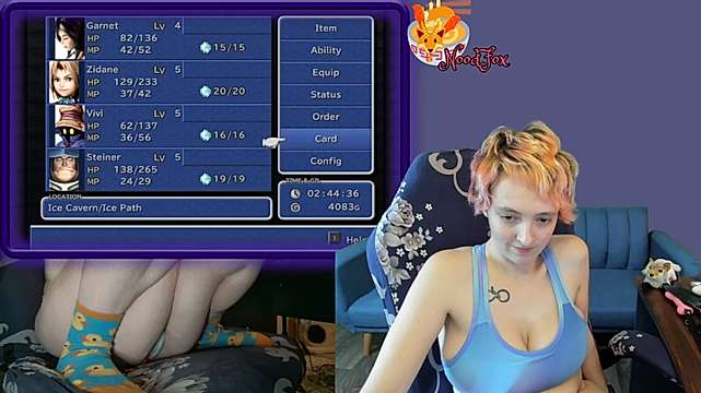 NoodFox naked stripping on cam for live sex video chat